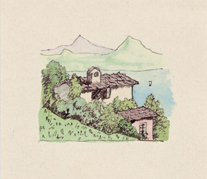Lot 2247, Auction  105, Hesse, Hermann, Aquarell und monogr. Gedicht-Typoskript