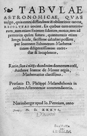 Los 588 - Schöner, Johannes - Tabulae astronomicae - 0 - thumb