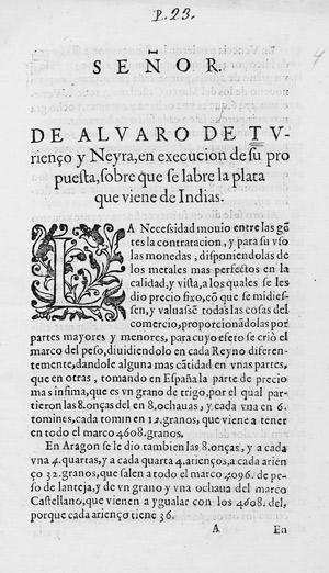 Los 2035 - Turienço y Neyra, Alvaro de - Sobre que se labre la plata que viene de Indias. - 0 - thumb