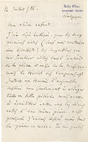 Los 2718 - Gounod, Charles - Brief 1886 - 0 - thumb