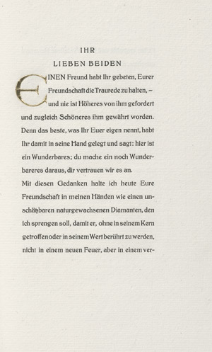 Los 3040 - Binding, Rudolf G. - Traurede einer Freundschaft gehalten - 0 - thumb