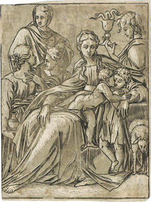 Los 5155 - Meister NDB - Die Muttergottes mit dem Christuskind und Heiligen - 0 - thumb