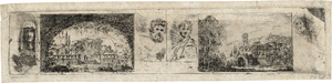 Lot 5438, Auction  120, Quaglio, Domenico, Zwei Landschaften und vier Köpfe