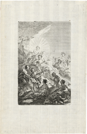 Lot 5308, Auction  121, Winck, Johann Christian Thomas, Apollo auf dem Parnass von den neun Musen umgeben