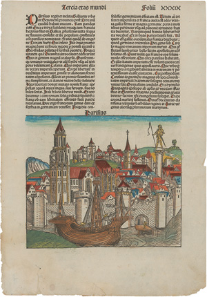 Lot 1022, Auction  122, Schedel, Hartmann, Veduten französischer Städte aus dem "Liber chronicarum"