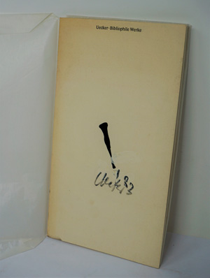 Lot 3368, Auction  122, Uecker, Günther, Bibliophile Werke (mit Originalzeichnung) mit Beigabe