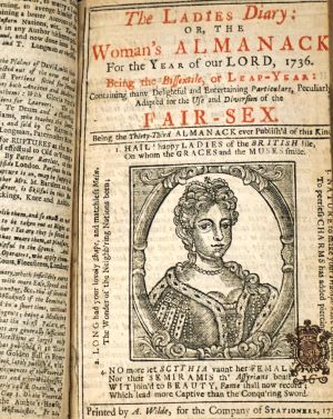 Lot 354, Auction  123, Ladies Diary, The, The Ladies Diary: or, the Woman’s Almanack