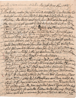 Lot 2338, Auction  123, Recke, Elisa von der, Reichsgräfin von Medem, Brief 1813