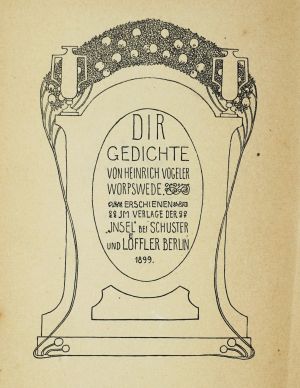Lot 3715, Auction  123, Vogeler, Heinrich, Dir. Gedichte (Verlagsprospekt)