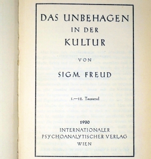 Lot 1011, Auction  124, Freud, Sigmund, Das Unbehagen in der Kultur