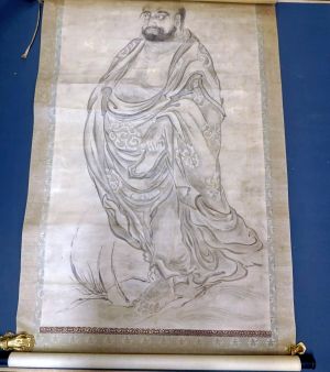 Los 1688 - Chinesische Rollbilder - 2 großformatige, dekorative Rollbilder auf Papier - 7 - thumb