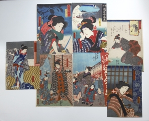 Los 516 - Bijin-ga - Sammlung von 36 Ukiyo-e Farbholzschnitten verschiedener Künstler. Tokio 1831-1866 - 6 - thumb