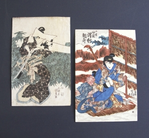 Los 555 - Kunisada, Utagawa - Kriegerin. Edo (Tokio) um 1830 - 1 - thumb