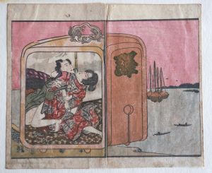 Los 596 - Shunga - Japanisches Frühlingsbild der Utagawa-Schule aus einem Kopfkissenbuch. Wohl Edo (Tokio) um 1840 - 1 - thumb