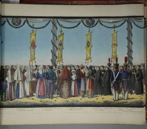 Los 858 - Busuttil, Salvatore - Origine e istituzione della processione del Corpus Domini. Rom, D. Minelli, um 1838 - 4 - thumb