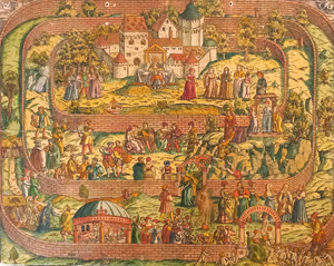 Lot 884, Auction  125, Kandel, David, Tabula Cebetis. Holzschnitt auf Karton. Um 1563