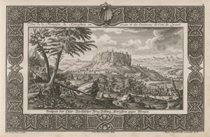 Lot 897, Auction  125, Pintz, Johann Georg und Engelbrecht, Martin, Différentes vues dessinées d'aprés nature sur le château si renommé de Königstein. Um 1735