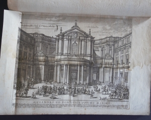 Los 900 - Prospectives des palais et jardins en Italie et en France - Sammelband mit 60 Kupfertafeln. Italien und Frankreich, um 1680. Sammelband mit teils prächtigen Darstellungen barocker Gartenanlagen und Paläste in Frankreich und Italien, gestochen zumeist von Künstlern wie Johann Battista Falda, Dominique Barrière, Arn - 6 - thumb