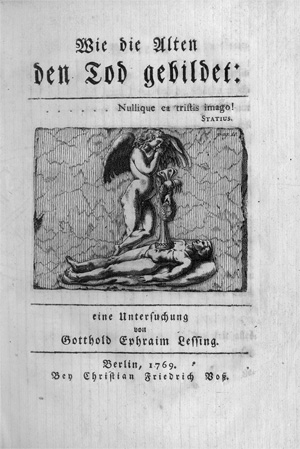 Lot 1659, Auction  125, Lessing, Gotthold Ephraim, Wie die Alten den Tod gebildet. Berlin, Christian Friedrich Voß, 1769