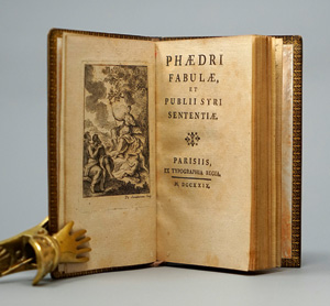 Lot 1681, Auction  125, Phaedrus, Fabulae, et Publii Syri sententiae. Paris, Typographia Regia, 1729. - Kleinformatdruck mit den Sedanoise-Lettern 