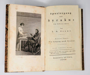 Los 1720 - Seume, Johann Gottfried - Spaziergang nach Syrakus. Braunschweig und Leipzig 1805. - Zweite Auflage - 0 - thumb