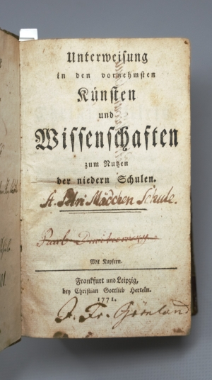 Los 1816 - Adelung, Johann Christoph - Unterweisung in den vornehmsten Künsten und Wissenschaften. Leipzig, C. G. Hertel, 1771. - Erste Ausgabe des mehrfach verlegten Lehrbuchs für die Jugend  - 2 - thumb