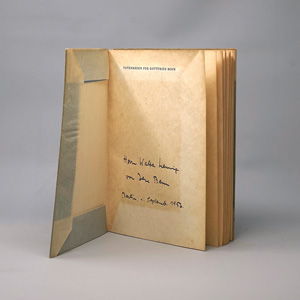 Los 3036 - Totenreden - Totenreden für Gottfried Benn. Wiesbaden, Limes, 1956. - Mit Widmung von Ilse Benn - 0 - thumb