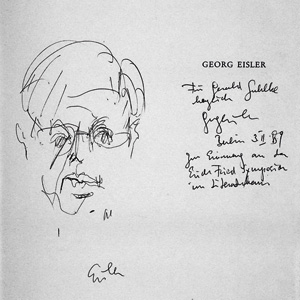 Los 3087 - Breicha, Otto - Georg Eisler. Monographie und Werkkatalog. Wien 1970. - Mit signierter Porträtzeichnung - 0 - thumb