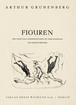Lot 3137, Auction  125, Grunenberg, Arthur, Figuren. Eine Folge von 16 Steinzeichnungen. Berlin, Wasmuth, 1919. - Mit den Imperialfolio-Tafeln auf festem Zandersvélin. 200 Exemplare
