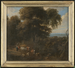 Los 6023 - Arthois, Jacques d' - Waldlandschaft mit Viehhirtin und ihrer Herde - 1 - thumb