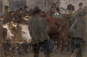 Lot 6151, Auction  125, Skarbina, Franz, Viehmarkt in der Oberpfalz
