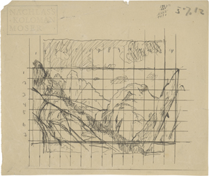 Lot 8132, Auction  125, Moser, Koloman, Alpenlandschaft (Kompositionsstudie)