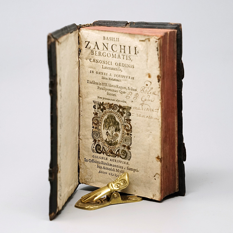 Lot 848, Auction  125, Zanchi, Basilio, Omnes S. Scripturae libros notationes. Köln, Birckmann für Arnold Mylius, 1602