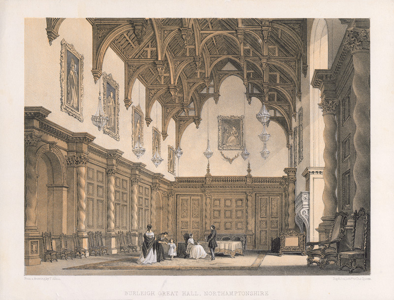 Lot 870, Auction  125, Englische Schlösser, Sammlung von 58 farbigen Lithographien. England um 1880. - Verschiedene Raum-Darstellungen