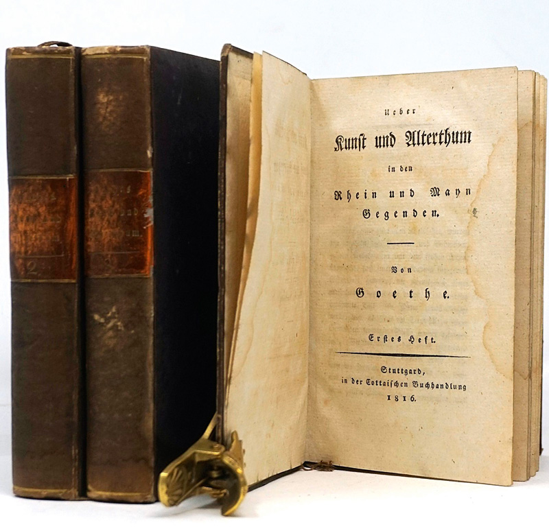 Lot 1577, Auction  125, Goethe, Johann Wolfgang von, Ueber Kunst und Alterthum. Stuttgart, Cotta, 1816-1822. - Erste Ausgabe