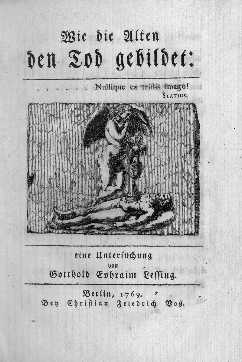 Lot 1659, Auction  125, Lessing, Gotthold Ephraim, Wie die Alten den Tod gebildet. Berlin, Christian Friedrich Voß, 1769