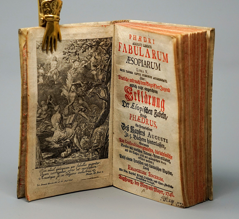 Lot 1682, Auction  125, Phaedrus, Fabularum Aesopiarum Libri V. Augsburg, Mertz und Mayer, 1746