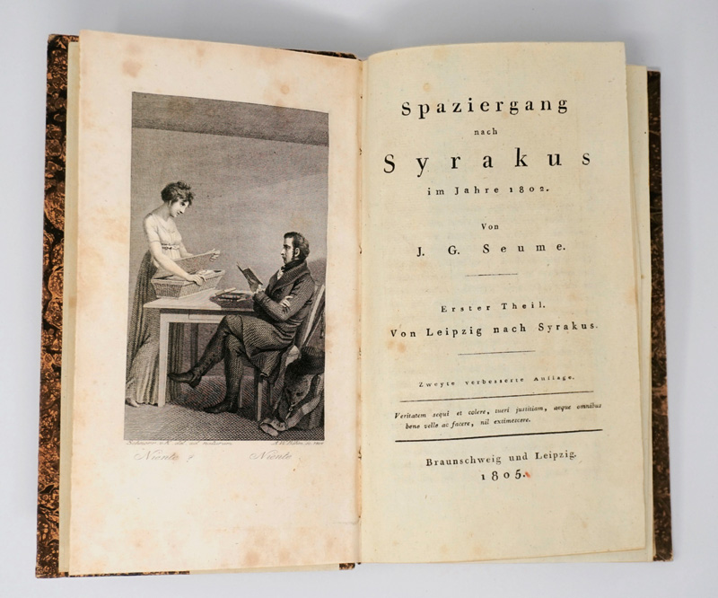 Lot 1720, Auction  125, Seume, Johann Gottfried, Spaziergang nach Syrakus. Braunschweig und Leipzig 1805. - Zweite Auflage