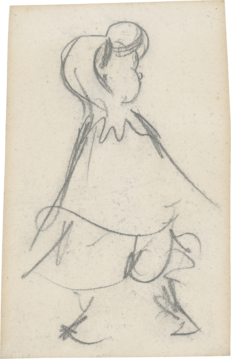Lot 8206, Auction  125, Zille, Heinrich, Skizze eines kleinen Mädchens; Skizze eines preußischen Soldaten