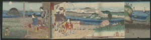 Los 653 - Ukiyo-e Leporello und Kunisada, Utagawa - Album mit 37 Ukiyo-e Farbholzschnitten in 23 Trypticha bzw. Dypticha - 10 - thumb