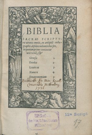 Los 1110 - Biblia sacrae - scripturae ueteris omnia  - 0 - thumb