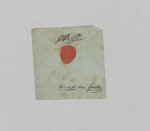 Los 2525 - Goethe, Johann Wolfgang von - Monogramm und Lacksiegel auf einem Umschlag-Fragment. 1810 - 0 - thumb