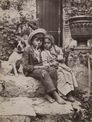 Lot 4042, Auction  126, Gloeden, Wilhelm von, Sicilian children with dog