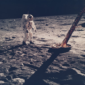 Lot 4196, Auction  126, NASA, Buzz Aldrin near the Lunar Module footpad, Apollo 11