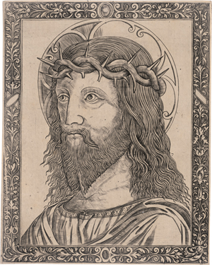 Lot 5164, Auction  126, Lombardisch, um 1490-1510. Christuskopf mit Dornenkrone