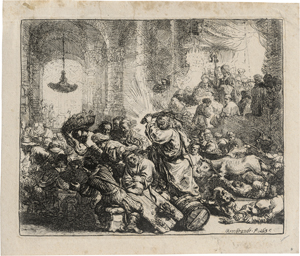 Lot 5195, Auction  126, Rembrandt Harmensz. van Rijn, Christus die Händler aus dem Tempel treibend