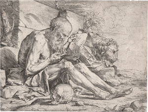 Lot 5211, Auction  126, Ribera, Jusepe de, Der hl. Hieronymus, lesend
