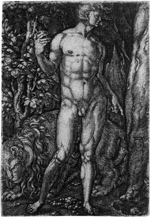 Lot 5479, Auction  126, Aldegrever, Heinrich, Adam mit dem Löwen