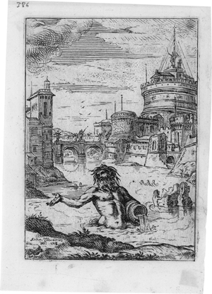 Lot 5552, Auction  126, Filocamo, Antonio - nach, Flussgott im Tiber, im Hintergrund die Engelsburg