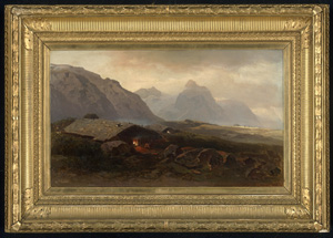 Los 6122 - Schleich d. J., Eduard - Alpenlandschaft mit Sennerhütten - 1 - thumb